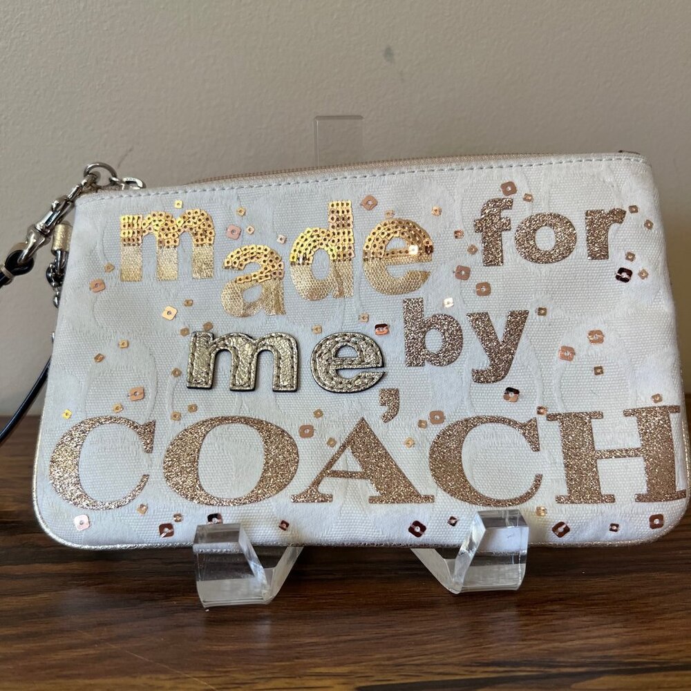 Coach Poppy "Made For Me By Coach" Large Wristlet 43776 clutch GUC/VGUC